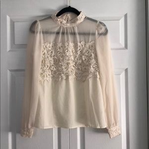 Cream Blouse with amazing detail
